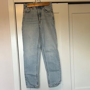 Nudie Jeans Breezy Britt Sunday Moon Women's Straight Leg Light Blue NWT